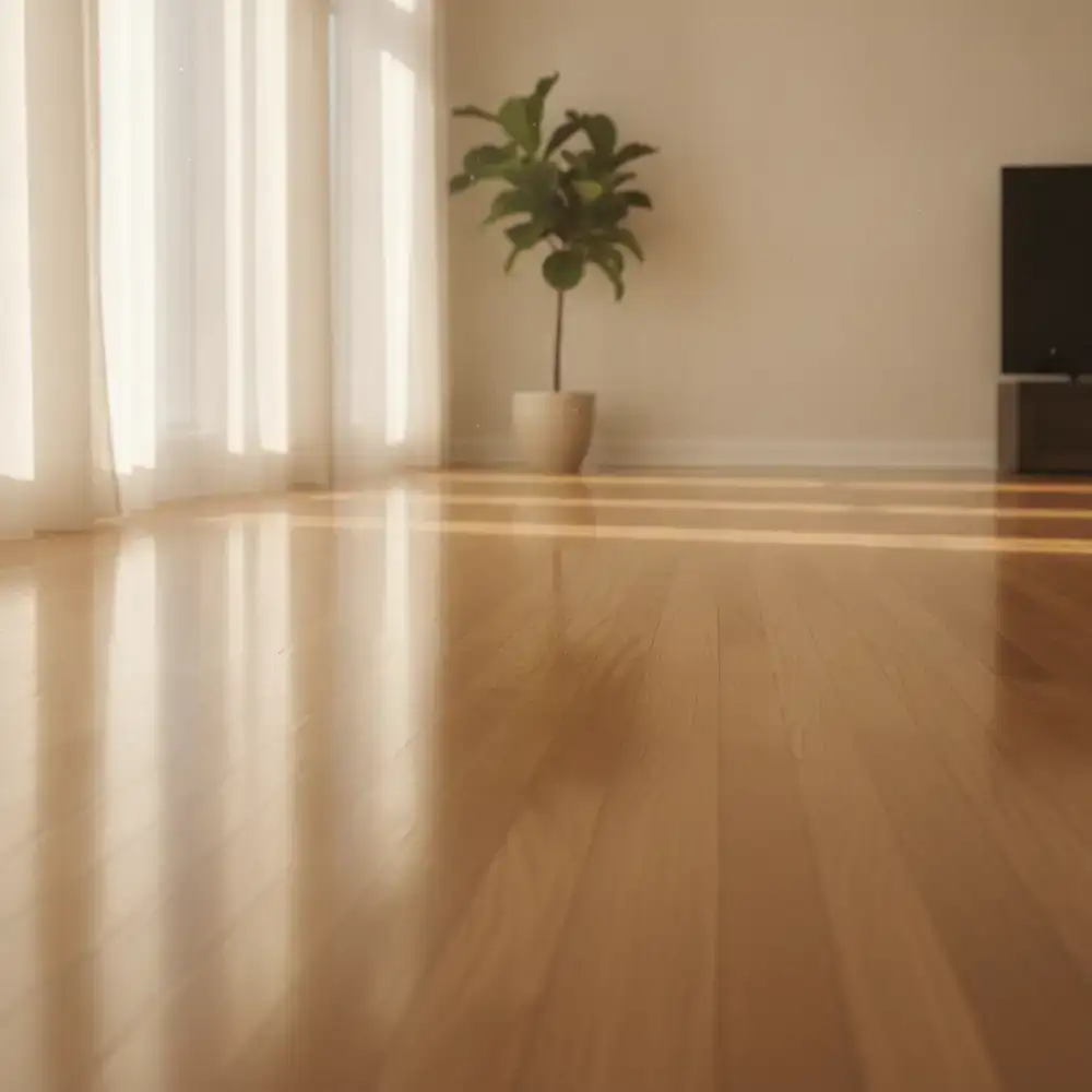 Gleaming clean hardwood floor